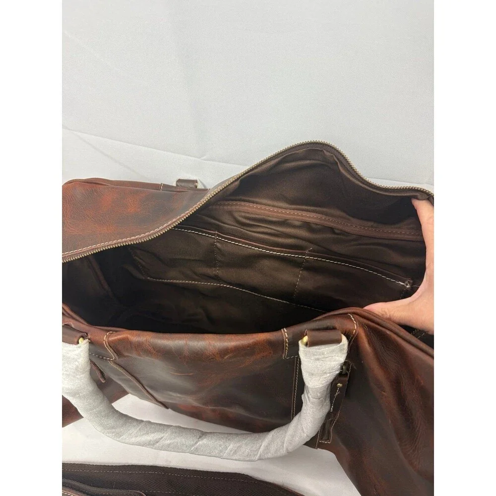 James Leather Full Grain Buffalo Leather Duffle Bag NEW!!